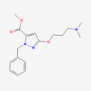 Methyl 1-benzyl-3-(3-(dimethylamino)propoxy)-1H-pyrazole-5-carboxylate