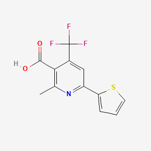 2-Methyl-6-(thiophen-2-yl)-4-(trifluoromethyl)nicotinic acid