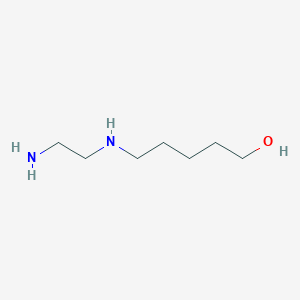 molecular formula C7H18N2O B13345087 5-((2-Aminoethyl)amino)pentan-1-ol 