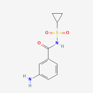 molecular formula C10H12N2O3S B13345099 3-Amino-N-(cyclopropylsulfonyl)benzamide 