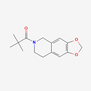 molecular formula C15H19NO3 B13345119 1-(7,8-Dihydro-5H-[1,3]dioxolo[4,5-g]isoquinolin-6-yl)-2,2-dimethyl-propan-1-one 