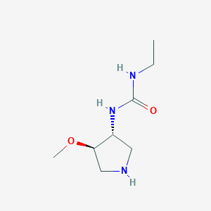 molecular formula C8H17N3O2 B13345136 1-Ethyl-3-((3R,4R)-4-methoxypyrrolidin-3-yl)urea 