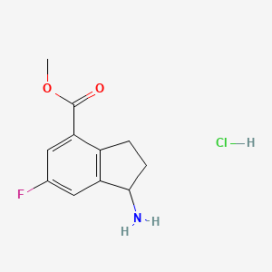 Methyl 1-amino-6-fluoro-2,3-dihydro-1H-indene-4-carboxylate hydrochloride