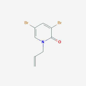 molecular formula C8H7Br2NO B13345166 1-Allyl-3,5-dibromopyridin-2(1H)-one 