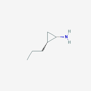 molecular formula C6H13N B13345193 (1S,2R)-2-Propylcyclopropan-1-amine 