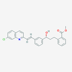 molecular formula C28H24ClNO3 B133452 2-[3-(R)-[3-(2-(7-Chloro-2-quinolinyl)ethenyl)phenyl]-3-hydroxypropyl]benzoic Acid Methyl Ester CAS No. 150026-72-5