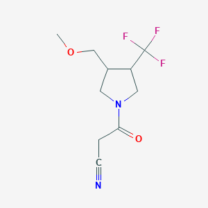 3-(3-(Methoxymethyl)-4-(trifluoromethyl)pyrrolidin-1-yl)-3-oxopropanenitrile