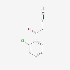 molecular formula C10H7ClO B13345241 1-(2-Chlorophenyl)but-3-yn-1-one 