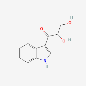 molecular formula C11H11NO3 B13345258 2,3-Dihydroxy-1-(1H-indol-3-yl)propan-1-one 