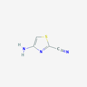 molecular formula C4H3N3S B13345259 4-Aminothiazole-2-carbonitrile 