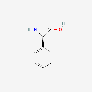 molecular formula C9H11NO B13345267 Rel-(2R,3S)-2-phenylazetidin-3-ol 