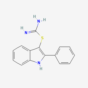 [(2-phenyl-1H-indol-3-yl)sulfanyl]methanimidamide