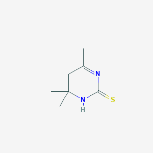 molecular formula C7H12N2S B1334530 4,4,6-三甲基-4,5-二氢嘧啶-2-硫醇 CAS No. 933-49-3