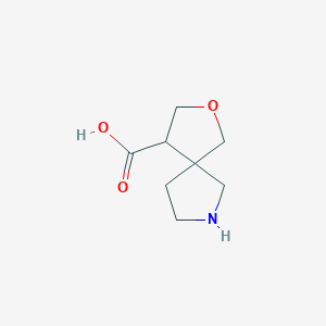 molecular formula C8H13NO3 B13345305 2-Oxa-7-azaspiro[4.4]nonane-4-carboxylic acid 