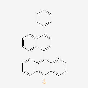 molecular formula C30H19Br B13345314 9-Bromo-10-(4-phenylnaphthalen-1-yl)anthracene 