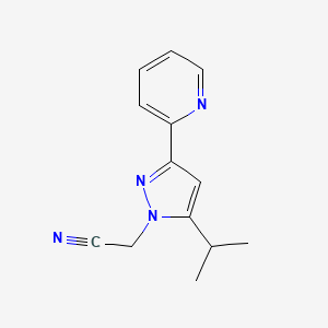 2-(5-isopropyl-3-(pyridin-2-yl)-1H-pyrazol-1-yl)acetonitrile