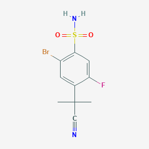 2-Bromo-4-(1-cyano-1-methylethyl)-5-fluorobenzene-1-sulfonamide