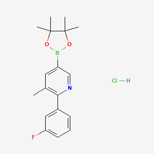 2-(3-Fluorophenyl)-3-methyl-5-(4,4,5,5-tetramethyl-1,3,2-dioxaborolan-2-yl)pyridinehydrochloride