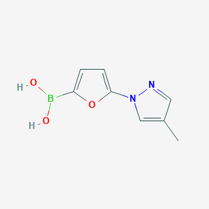 (5-(4-Methyl-1H-pyrazol-1-yl)furan-2-yl)boronic acid