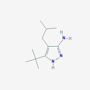 molecular formula C11H21N3 B13345379 3-Tert-butyl-4-(2-methylpropyl)-1H-pyrazol-5-amine 