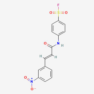 4-(3-(3-Nitrophenyl)acrylamido)benzene-1-sulfonyl fluoride