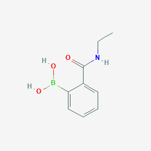 molecular formula C9H12BNO3 B13345405 2-(Ethylcarbamoyl)benzeneboronic acid 