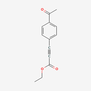 molecular formula C13H12O3 B13345434 Ethyl 3-(4-acetylphenyl)propiolate 