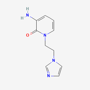 molecular formula C10H12N4O B13345461 1-(2-(1H-Imidazol-1-yl)ethyl)-3-aminopyridin-2(1H)-one 