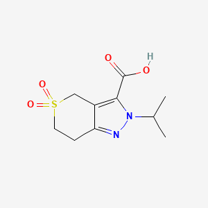 5,5-dioxo-2-propan-2-yl-6,7-dihydro-4H-thiopyrano[4,3-c]pyrazole-3-carboxylic acid