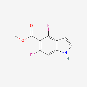 molecular formula C10H7F2NO2 B13345505 Methyl 4,6-difluoro-1H-indole-5-carboxylate 