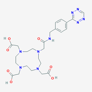 molecular formula C25H35N9O7 B13345518 2,2',2''-(10-(2-((4-(1,2,4,5-Tetrazin-3-yl)benzyl)amino)-2-oxoethyl)-1,4,7,10-tetraazacyclododecane-1,4,7-triyl)triacetic acid 