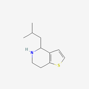 molecular formula C11H17NS B13345532 4-(2-Methylpropyl)-4H,5H,6H,7H-thieno[3,2-c]pyridine 