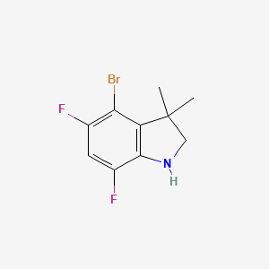 molecular formula C10H10BrF2N B13345538 4-Bromo-5,7-difluoro-3,3-dimethyl-2,3-dihydro-1H-indole 