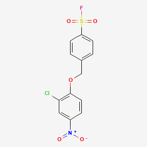 molecular formula C13H9ClFNO5S B13345540 Benzenesulfonylfluoride, 4-[(2-chloro-4-nitrophenoxy)methyl]- CAS No. 30855-26-6