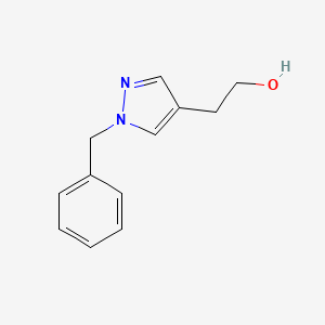 molecular formula C12H14N2O B13345549 2-(1-Benzyl-1H-pyrazol-4-yl)ethanol 