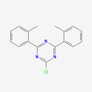 molecular formula C17H14ClN3 B13345580 2-Chloro-4,6-di-o-tolyl-1,3,5-triazine 