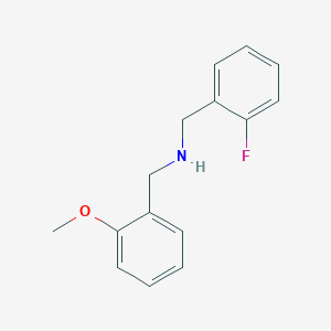 molecular formula C15H16FNO B13345592 N-(2-Fluorobenzyl)-1-(2-methoxyphenyl)methanamine 