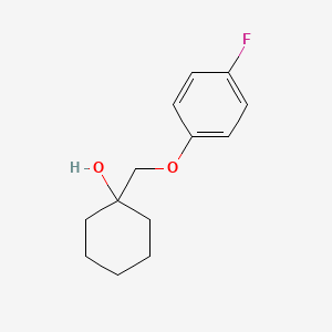 molecular formula C13H17FO2 B13345621 1-((4-Fluorophenoxy)methyl)cyclohexan-1-ol 