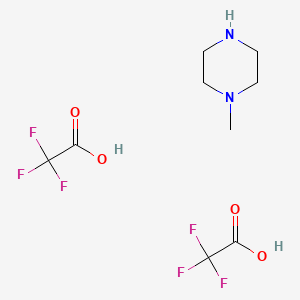 molecular formula C9H14F6N2O4 B13345650 1-Methylpiperazine bis(2,2,2-trifluoroacetate) 