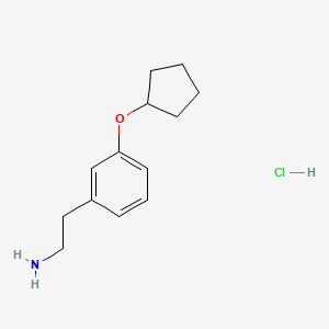 molecular formula C13H20ClNO B13345651 2-(3-(Cyclopentyloxy)phenyl)ethanamine hydrochloride 