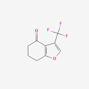 molecular formula C9H7F3O2 B13345660 3-(Trifluoromethyl)-6,7-dihydrobenzofuran-4(5H)-one 