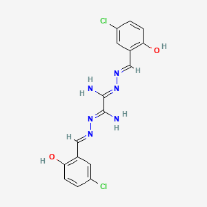 molecular formula C16H14Cl2N6O2 B13345665 N'1,N'2-bis(5-chloro-2-hydroxybenzylidene)oxalimidohydrazide 