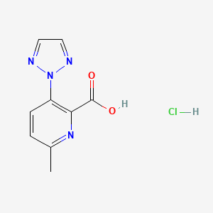 molecular formula C9H9ClN4O2 B13345671 6-Methyl-3-(2H-1,2,3-triazol-2-yl)picolinic acid hydrochloride 