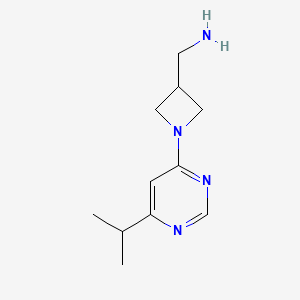 molecular formula C11H18N4 B13345689 (1-(6-Isopropylpyrimidin-4-yl)azetidin-3-yl)methanamine 