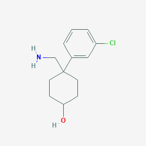 molecular formula C7H10O B1334573 4-(Aminomethyl)-4-(3-chlorophenyl)cyclohexanol CAS No. 887978-40-7