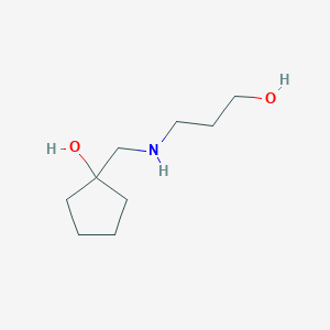 1-(((3-Hydroxypropyl)amino)methyl)cyclopentan-1-ol