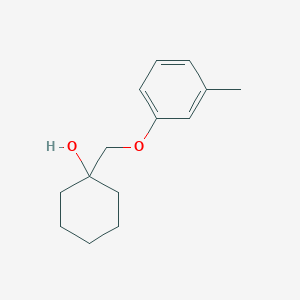 molecular formula C14H20O2 B13345749 1-((m-Tolyloxy)methyl)cyclohexan-1-ol 