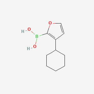 molecular formula C10H15BO3 B13345787 (3-Cyclohexylfuran-2-yl)boronic acid CAS No. 2225170-31-8