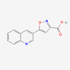 molecular formula C13H8N2O3 B13345793 5-(3-Quinolyl)isoxazole-3-carboxylic Acid 