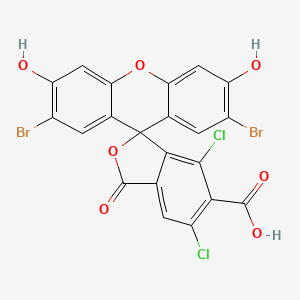 molecular formula C21H8Br2Cl2O7 B13345839 2',7'-Dibromo-5,7-dichloro-3',6'-dihydroxy-3-oxo-3H-spiro[isobenzofuran-1,9'-xanthene]-6-carboxylic acid 